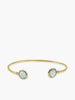 Positano Sky Blue Topaz Cuff Bracelet handmade by Vintouch Jewels in 18k gold plated silver