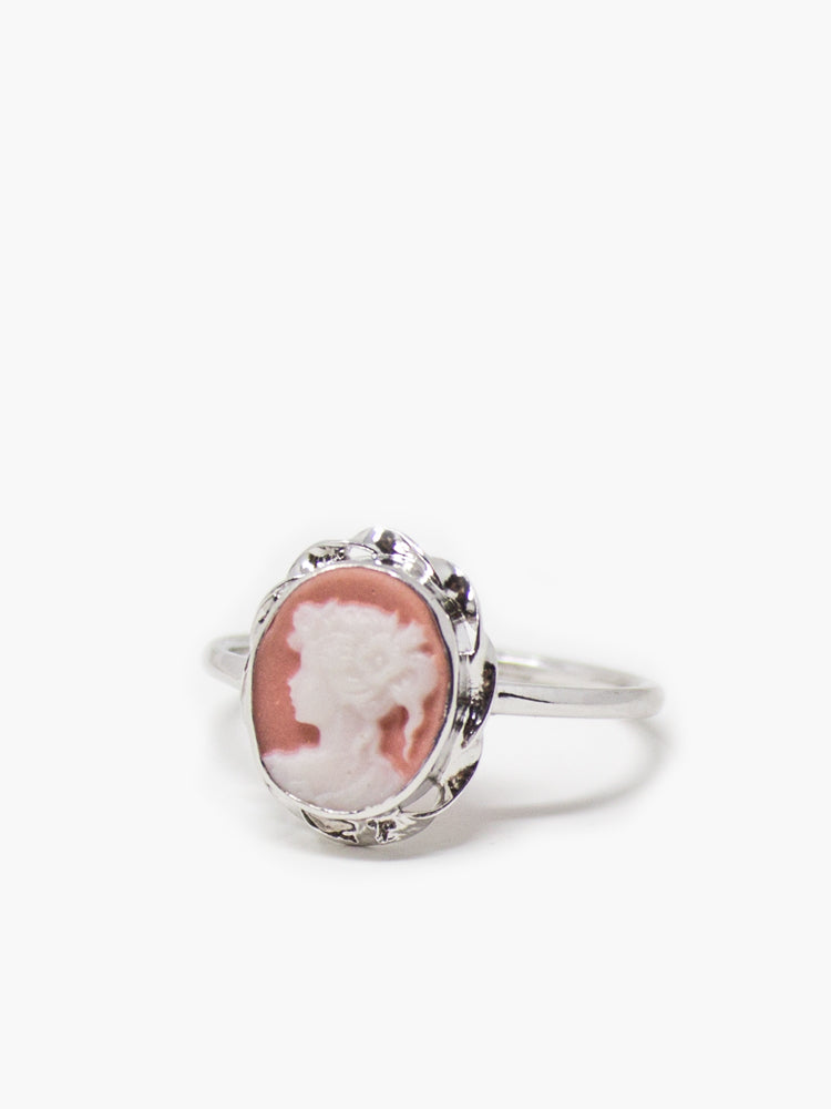 Vintouch's Pink Mini Cameo Stacking Ring.