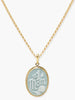Best Mom cameo necklace in gold vermeil with green porcelain, handcrafted in Italy
