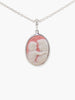 Pink Mother and Child cameo necklace in gold-plated sterling silver, handcrafted in Italy