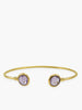 Capri Amethyst Cuff Bracelet handmade by Vintouch Jewels in 18k gold plated silver