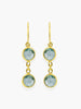 Capri Sky Blue Topaz Earrings handmade by Vintouch Jewels, available either in 18k gold plated silver or 14k yellow gold. 