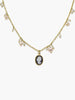 Vintouch's Gold-plated Dainty Pearl Cameo Necklace. 