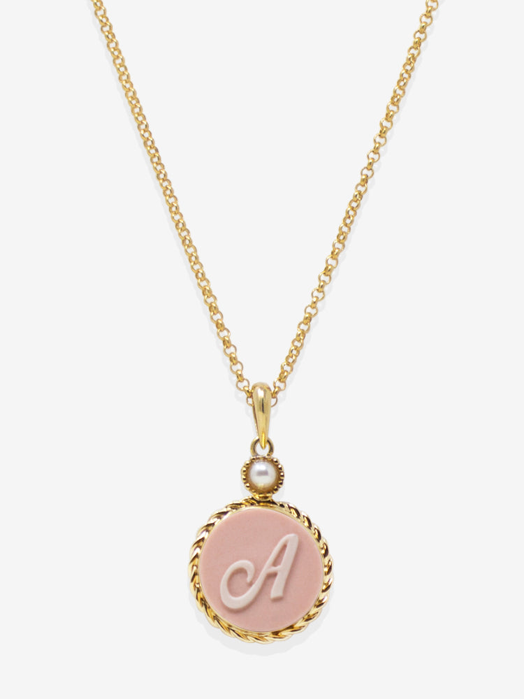 14K Diamond Bubble Initial Pendant – Alex Mika Jewelry