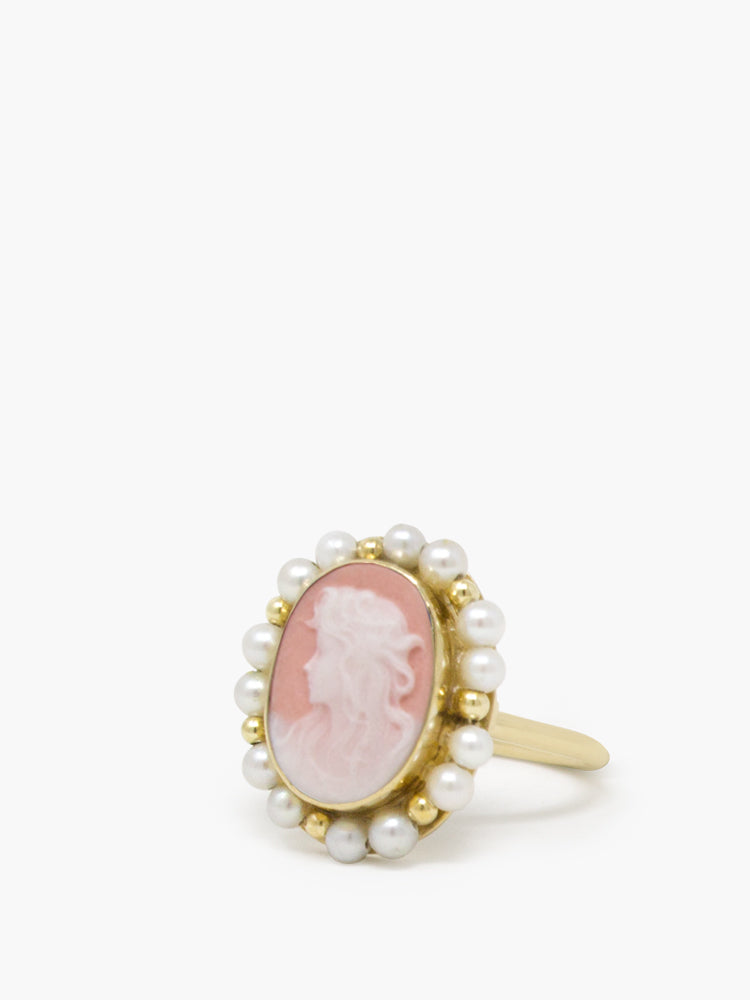 Pink shop cameo ring