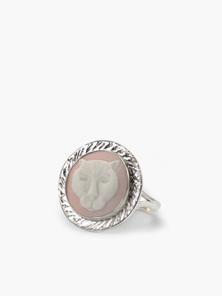 Panther cameo ring by Vintouch Jewels