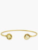 Capri Citrine Cuff Bracelet handmade by Vintouch Jewels in 18k gold plated silver