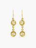 Capri Citrine Earrings handmade by Vintouch Jewels, available either in 18k gold plated silver or 14k gold. 