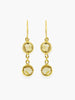 Capri Citrine Earrings handmade by Vintouch Jewels, available either in 18k gold plated silver or 14k gold. 