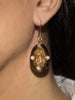 Vintouch Coral & Pearls Black Cowry Shell Earrings