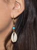 Vintouch Turquoise Cowry Shells Hoop Earrings