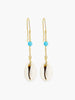 Turquoise & Cowrie Shell Chain Earrings | Vintouch Jewels