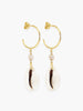 Pearls & Cowrie Shell Hoop Earrings | Vintouch Jewels