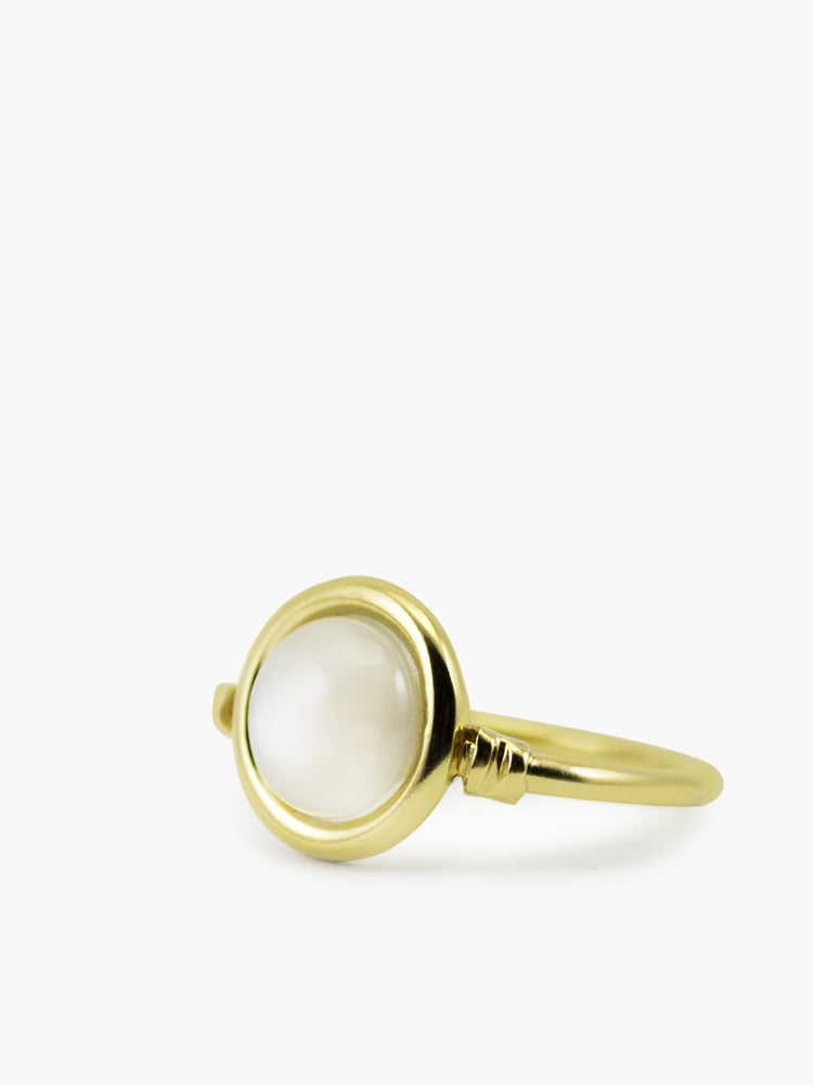 Vintouch Jewels Gold Plated Moonstone Women's Ring 
