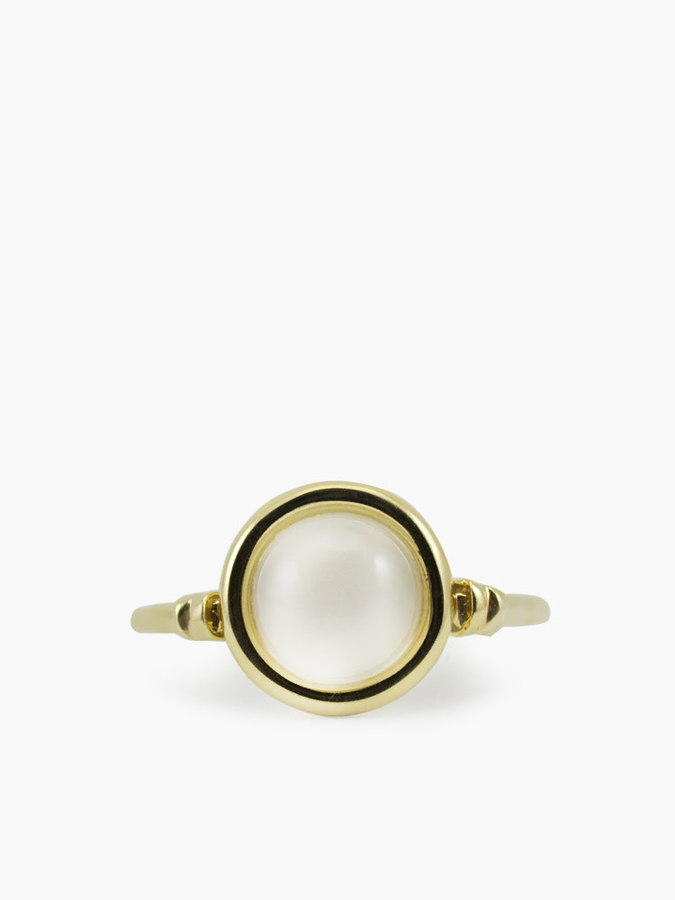 Vintouch Jewelry Gold Plated Moonstone Ring from the Satellites Collection