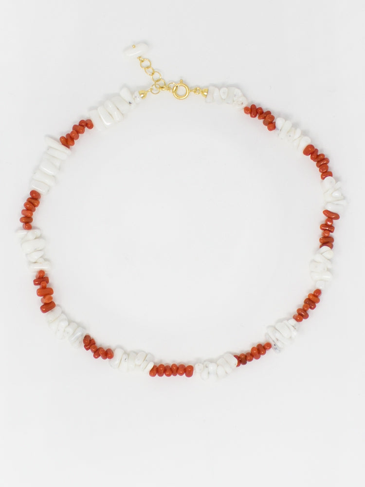 Mediterraneo Shell & Coral Necklace by Vintouch Jewels