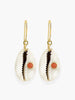 Coral & Cowrie Shell Earrings | Vintouch Jewels