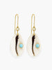 Turquoise & Cowrie Shell Earrings | Vintouch Jewels