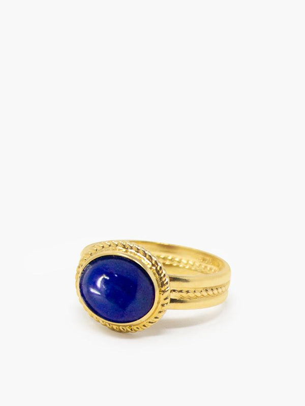 Vintouch's Gold-plated Fascetta Lapis Ring