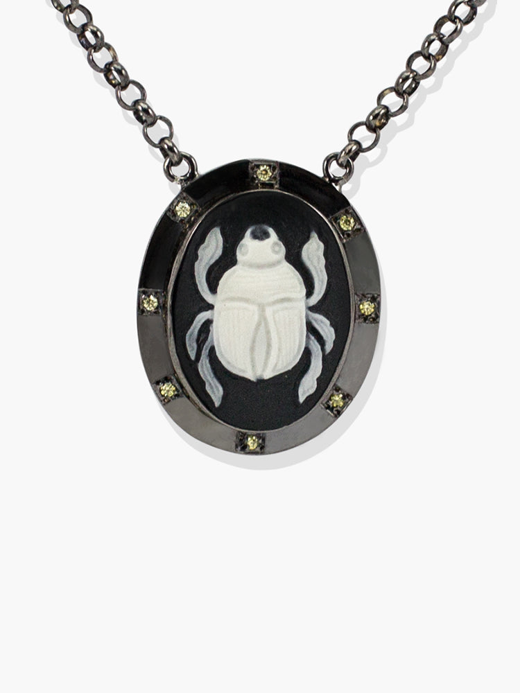 Scarab Cameo Necklace | Vintouch Jewels