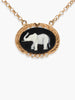 Elephant Cameo Necklace set with white diamonds | Vintouch Jewels