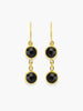 Capri Black Onyx Earrings handmade by Vintouch Jewels, available either in 18k gold plated silver and 14k yellow gold