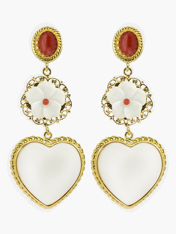 Vintouch Mamma Mia Coral Earrings
