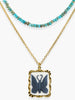 Vintouch Chrysalis Cameo & Turquoise Layered Necklace