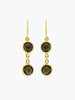 Capri Smoky Quartz earrings handmade by Vintouch Jewels, available either in 14k gold or 18k gold plated silver