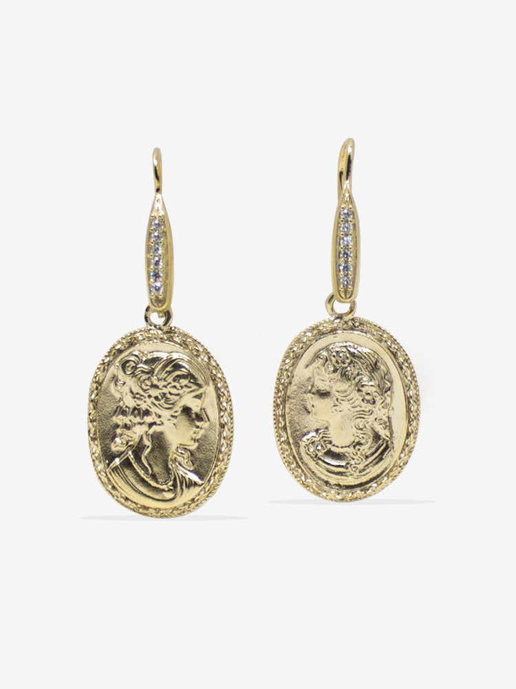 Proserpine Gold-plated Earrings | Vintouch Jewels